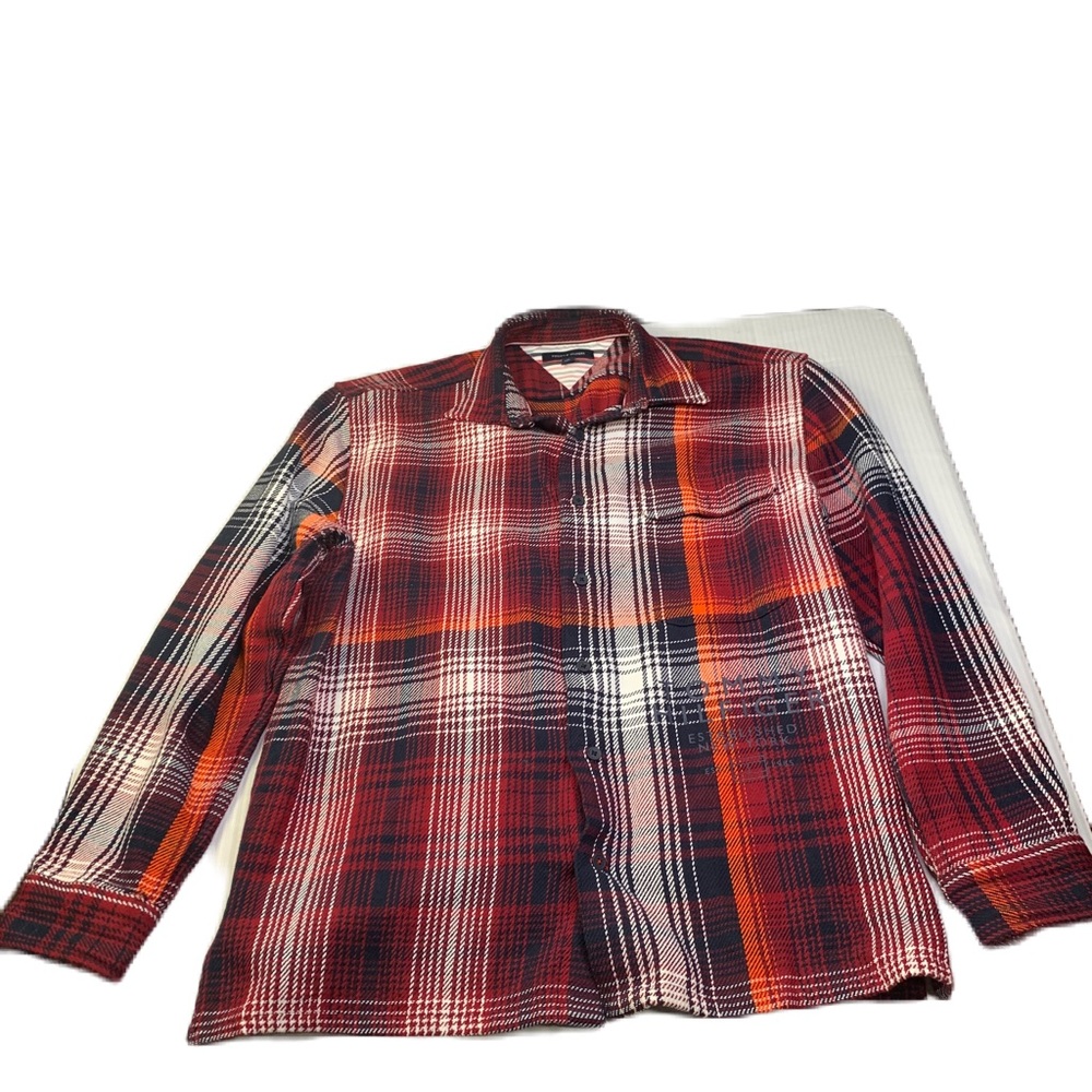 Tommy Hilfiger men's plaid flannel shirt jacket, EC SZ XL.